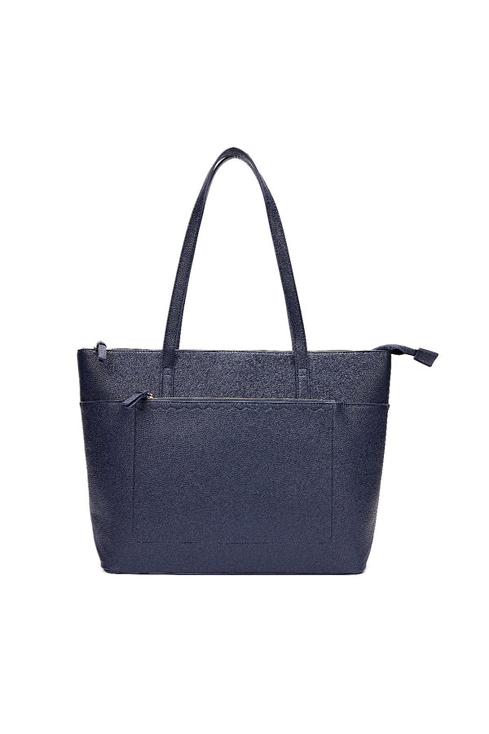 Large Tote Shoulder Bag with Zipper Closure and Inner Pockets