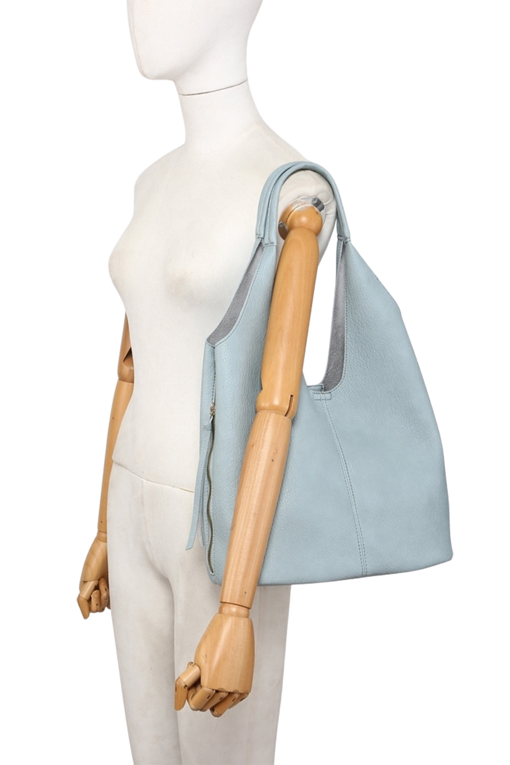 Spacious Shoulder Bag with Snap Closure and Removable Zipper Pocket