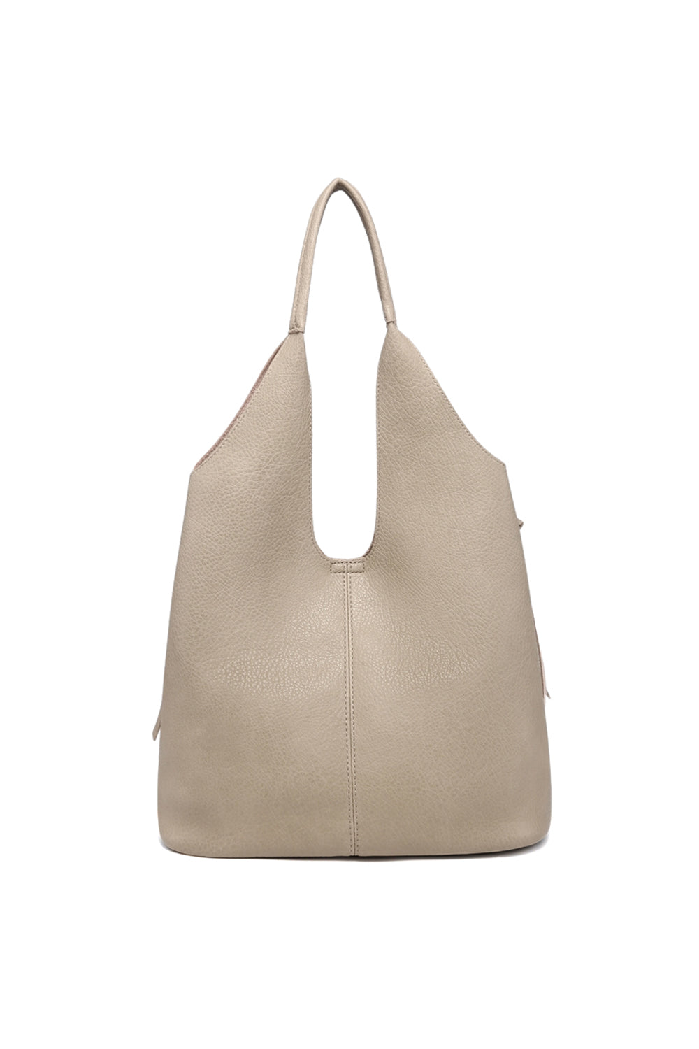 Spacious Shoulder Bag with Snap Closure and Removable Zipper Pocket