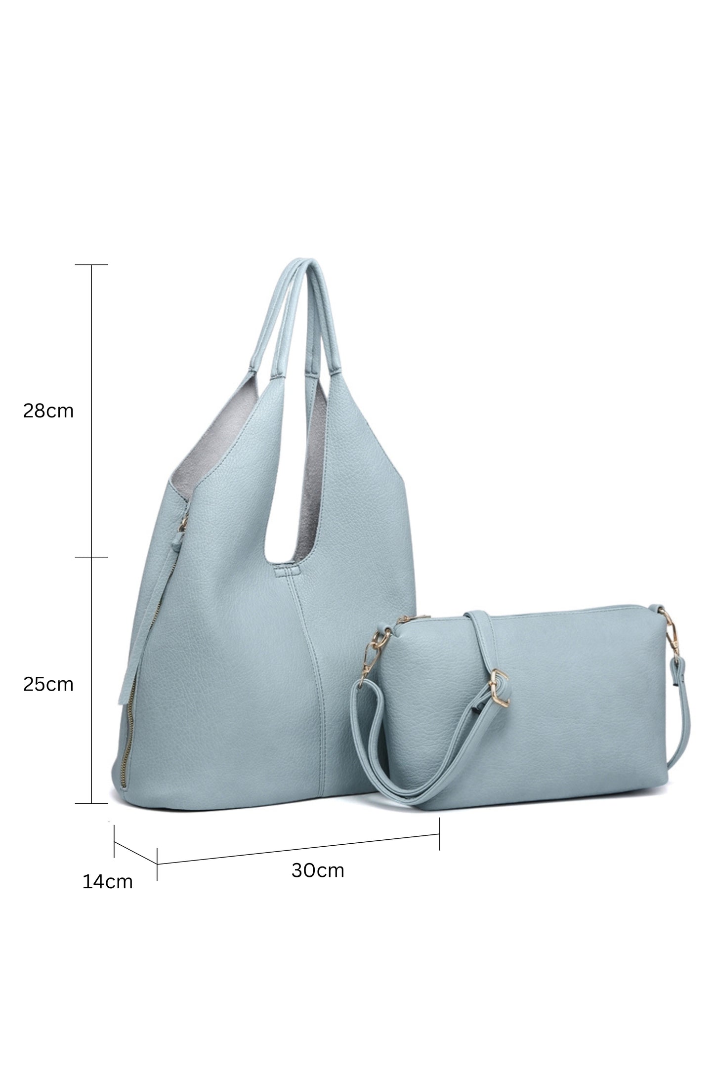 Spacious Shoulder Bag with Snap Closure and Removable Zipper Pocket
