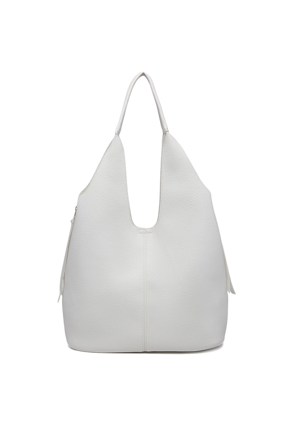Spacious Shoulder Bag with Snap Closure and Removable Zipper Pocket