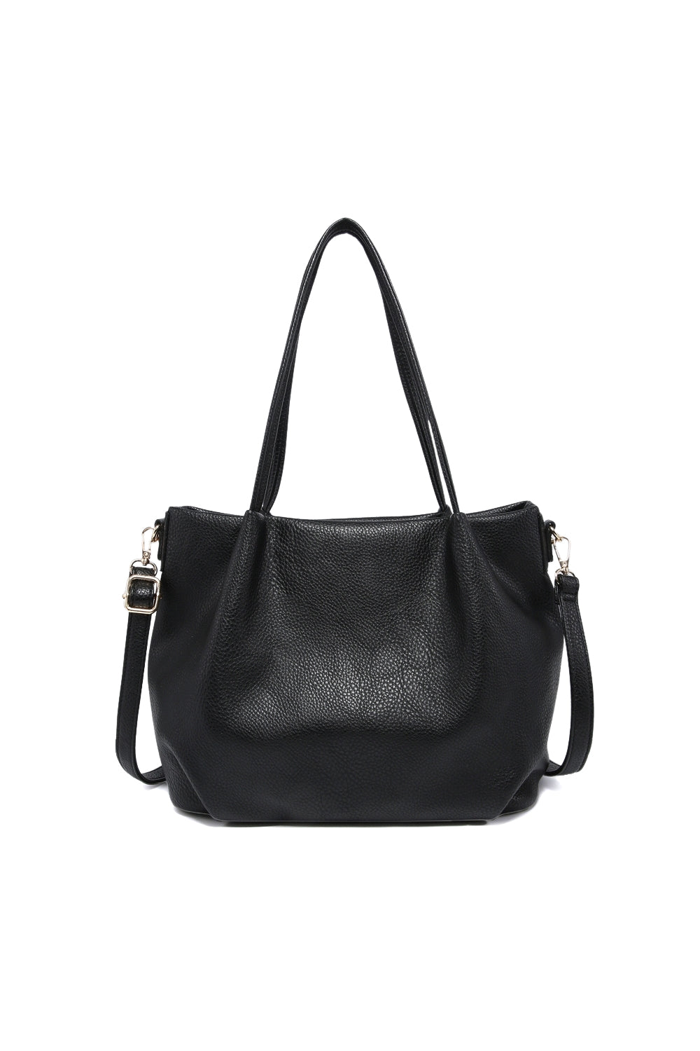 Chic Minimalist Shoulder Bag with Zipper Closure & Back Zip Pocket