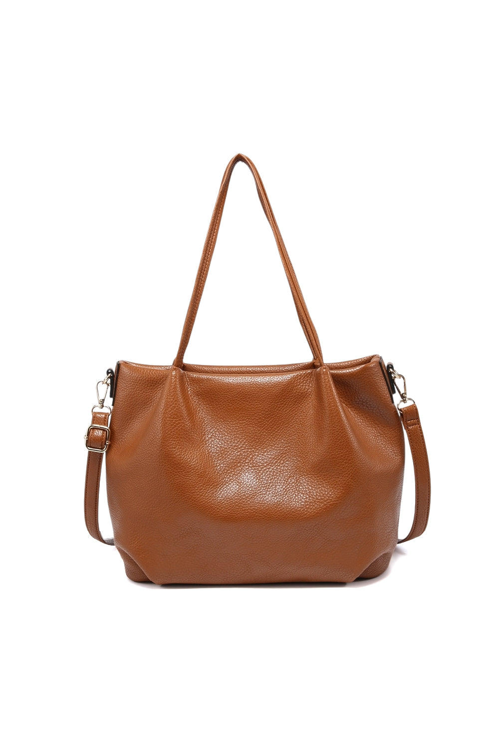 Chic Minimalist Shoulder Bag with Zipper Closure & Back Zip Pocket