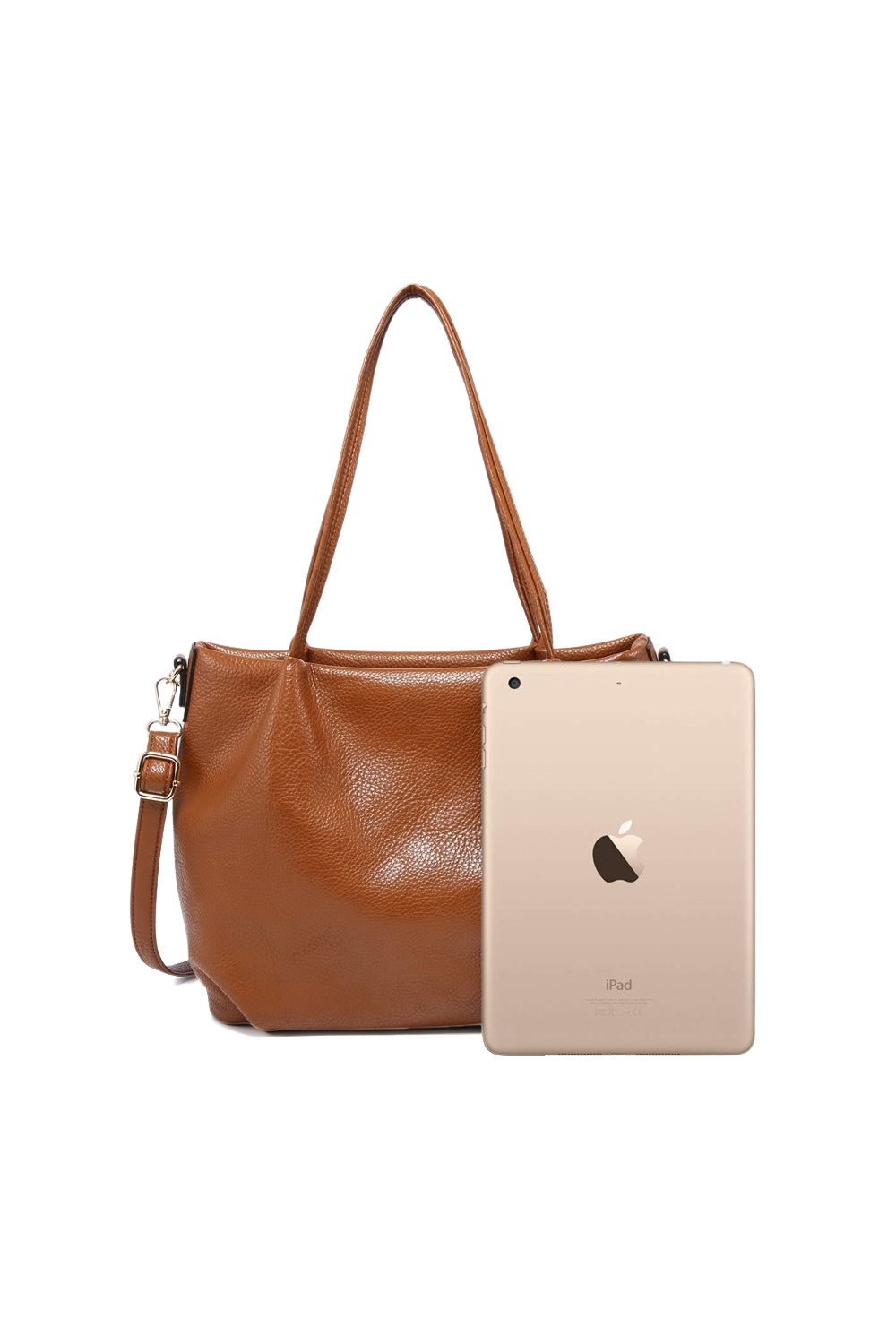 Chic Minimalist Shoulder Bag with Zipper Closure & Back Zip Pocket