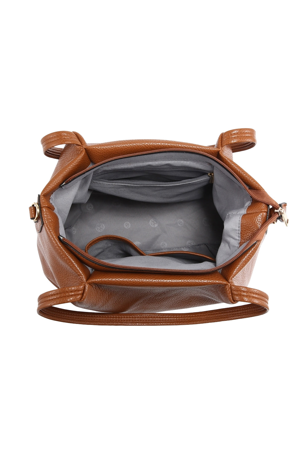 Chic Minimalist Shoulder Bag with Zipper Closure & Back Zip Pocket