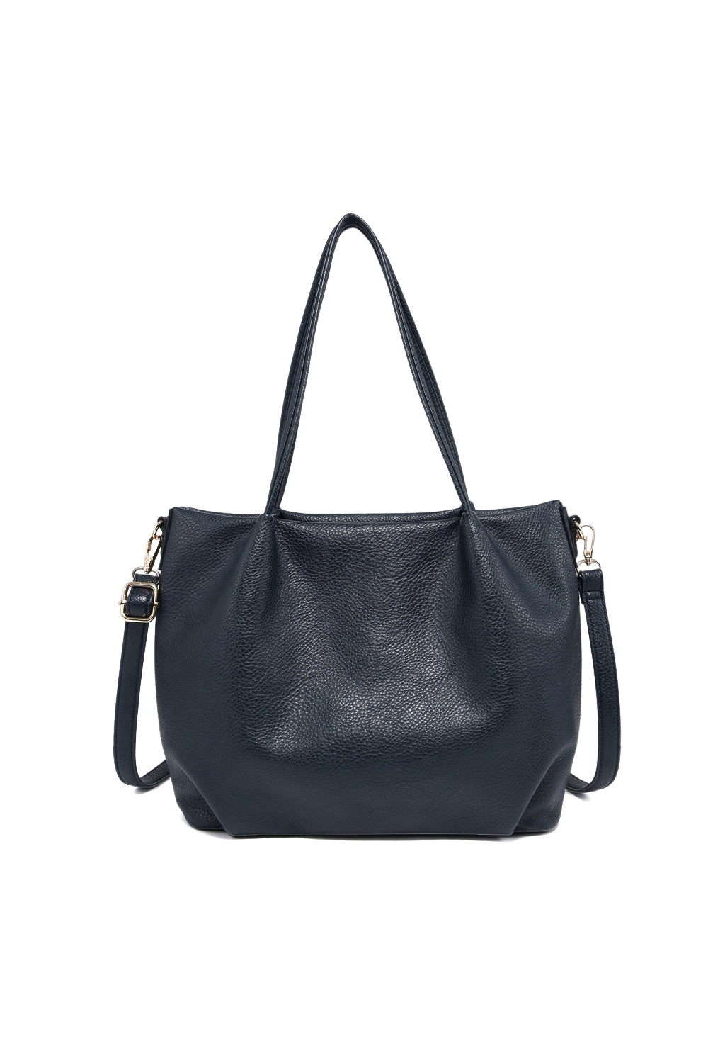 Chic Minimalist Shoulder Bag with Zipper Closure & Back Zip Pocket