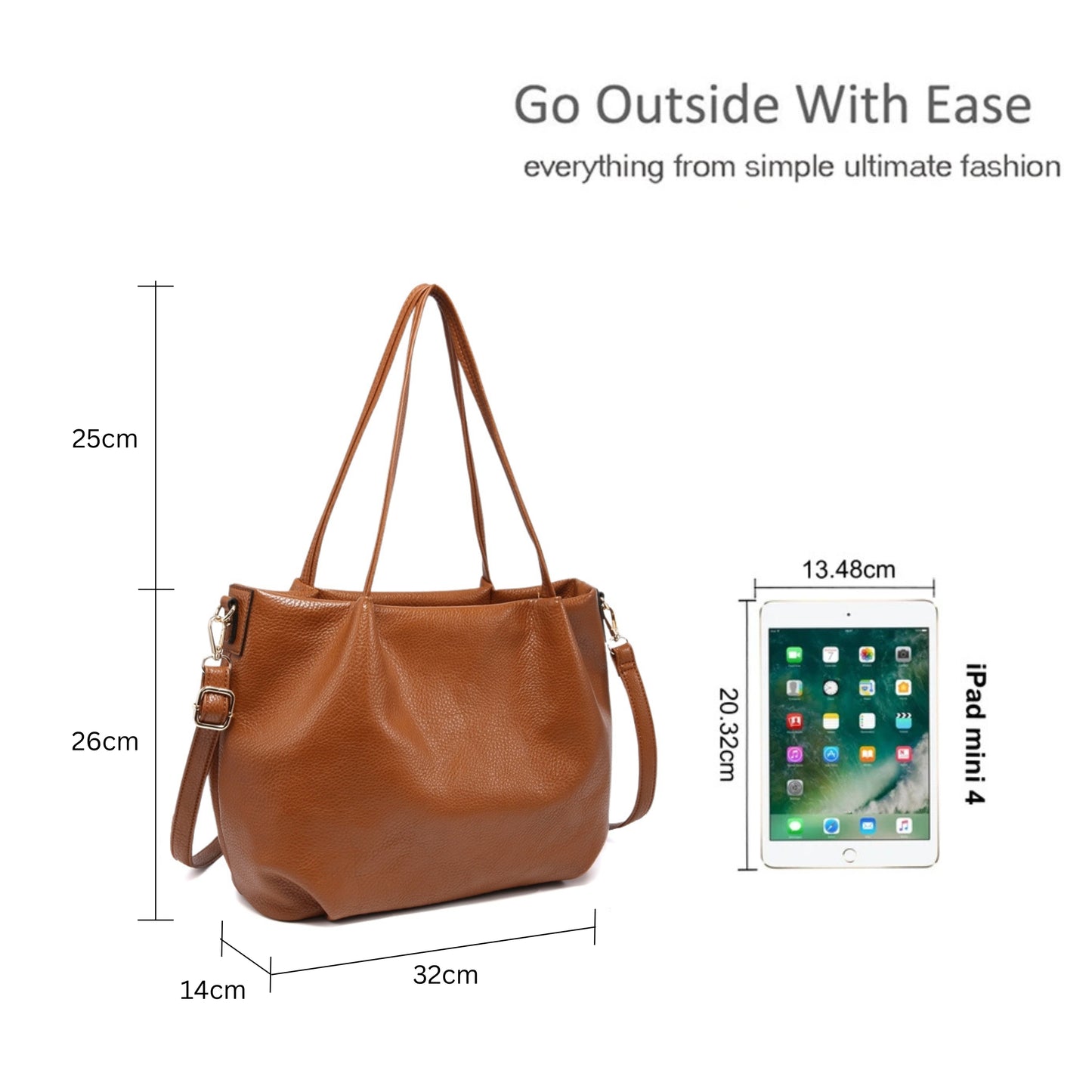 Chic Minimalist Shoulder Bag with Zipper Closure & Back Zip Pocket