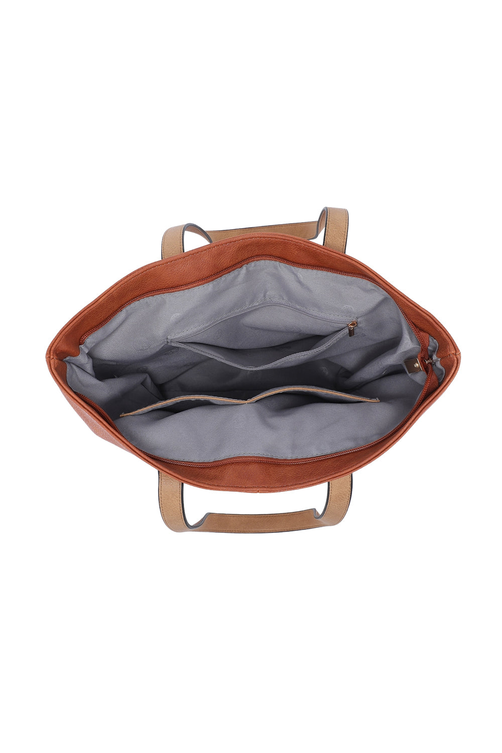Everyday Tote Bag with Zippered Closure and Multiple Inner Pockets