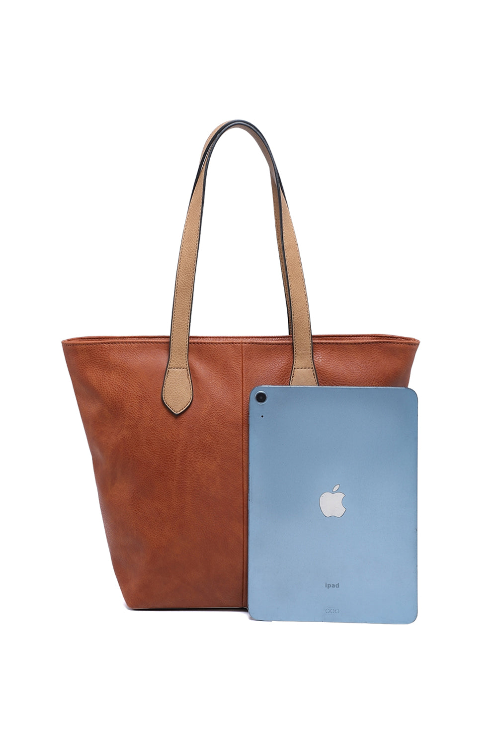 Everyday Tote Bag with Zippered Closure and Multiple Inner Pockets
