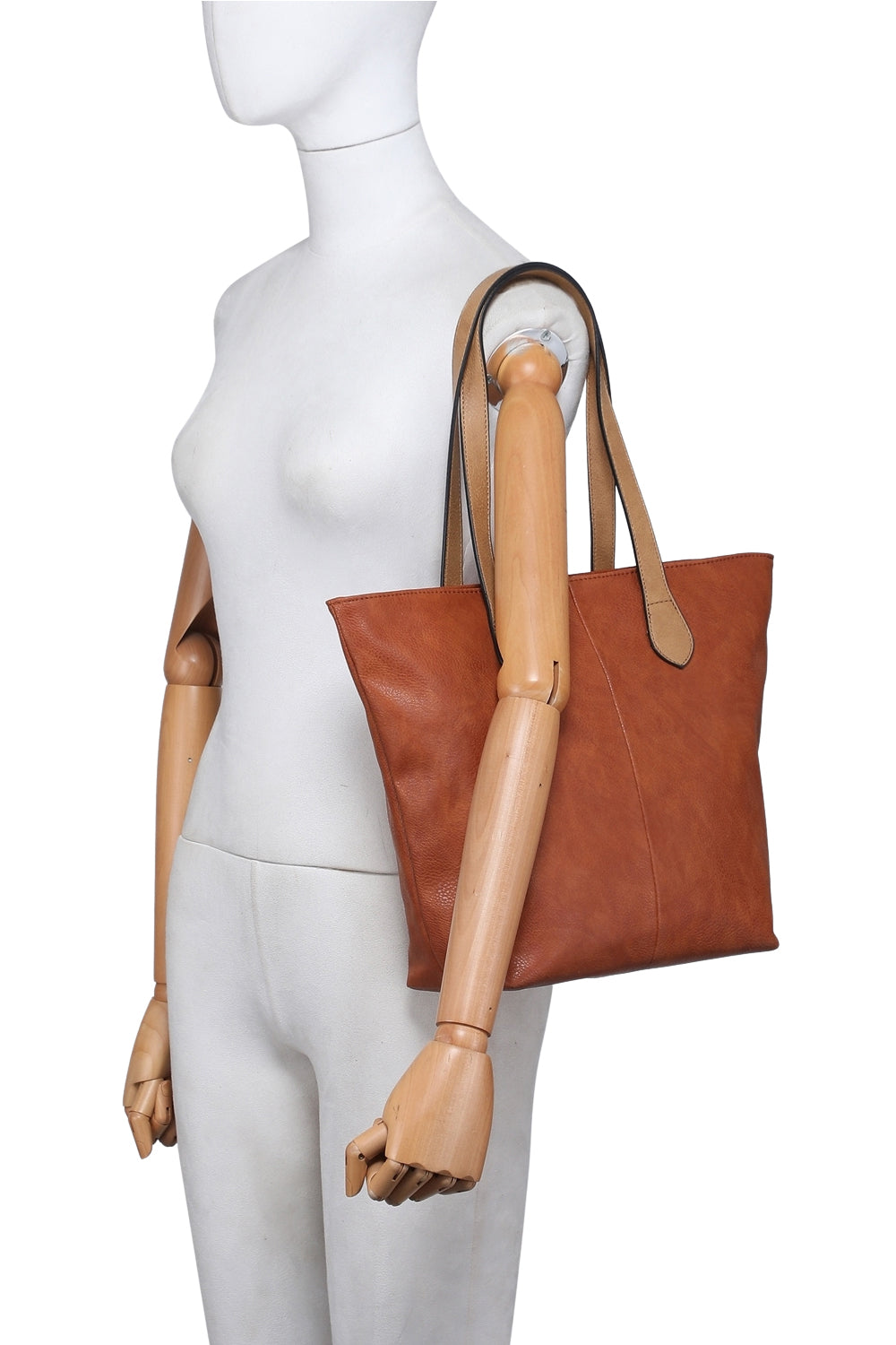 Everyday Tote Bag with Zippered Closure and Multiple Inner Pockets