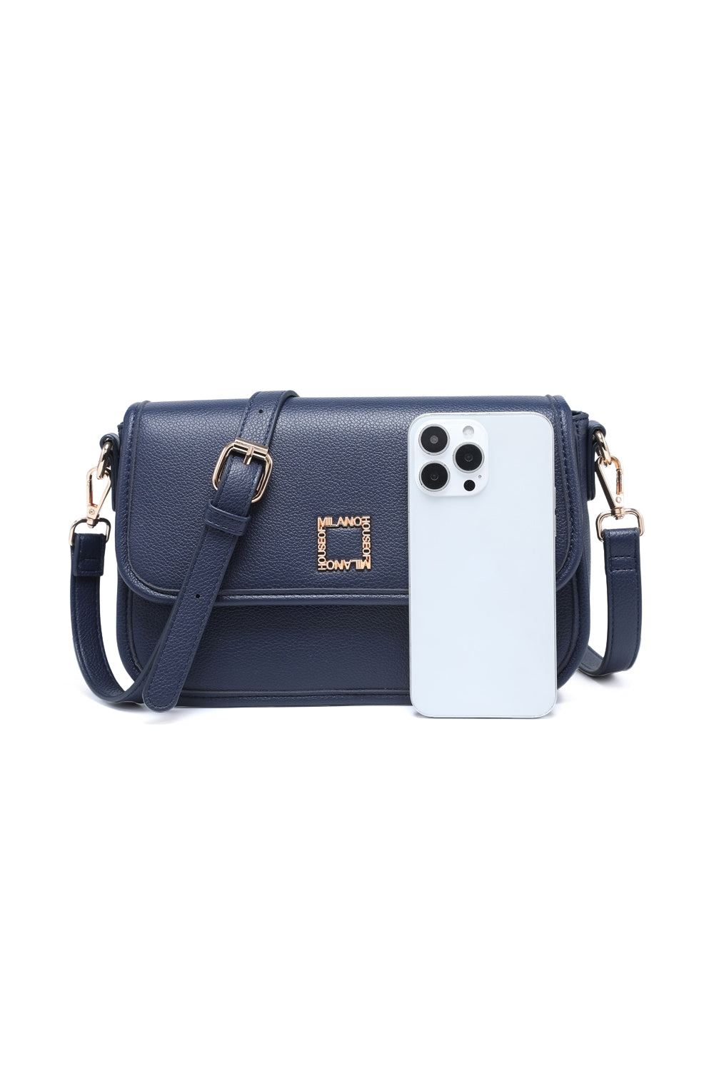 Women's Crossbody Bag with Flap Cover & Multiple Compartments