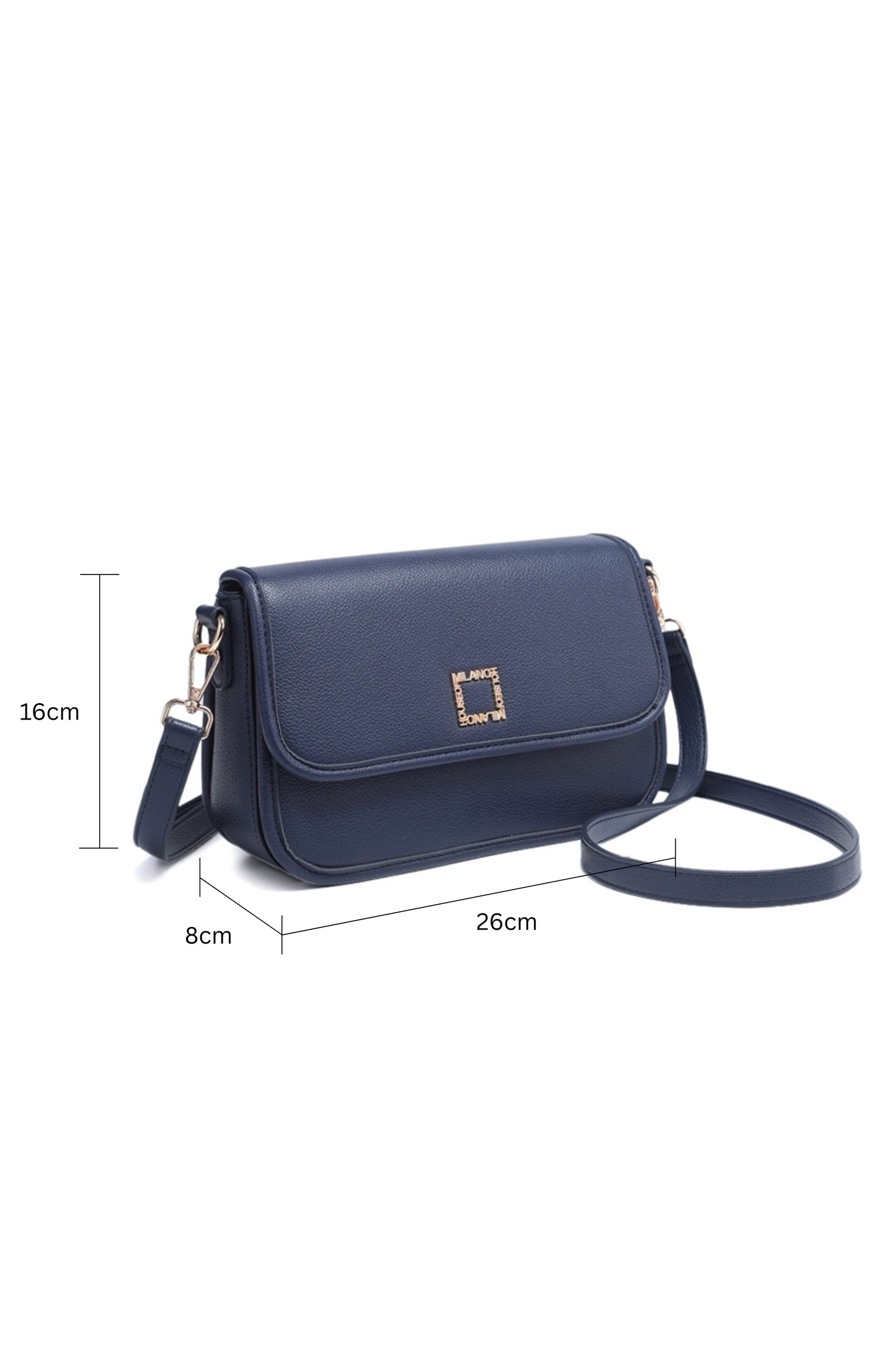 Women's Crossbody Bag with Flap Cover & Multiple Compartments