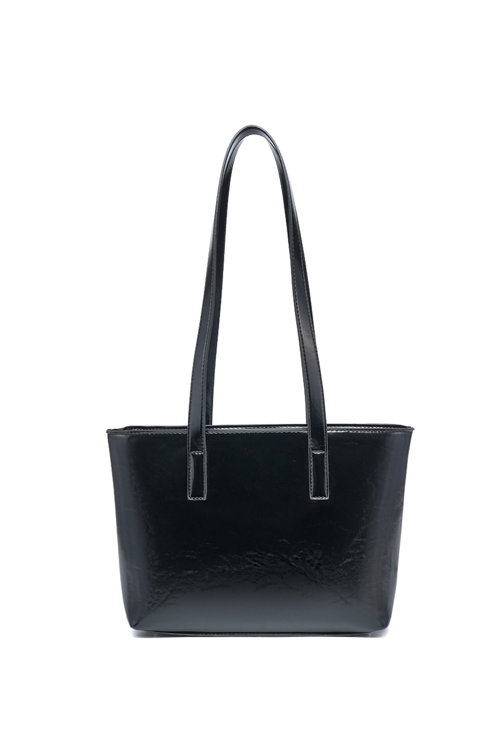 Sleek Multi-Compartment Tote Bag with Zipper in Minimalist Design