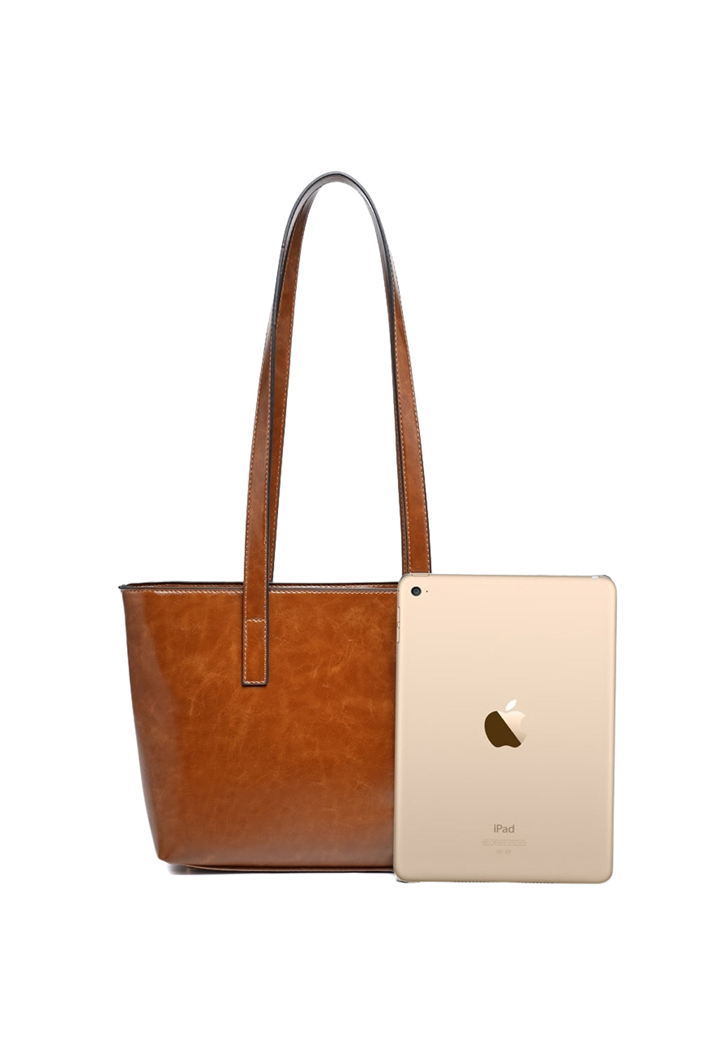 Sleek Multi-Compartment Tote Bag with Zipper in Minimalist Design