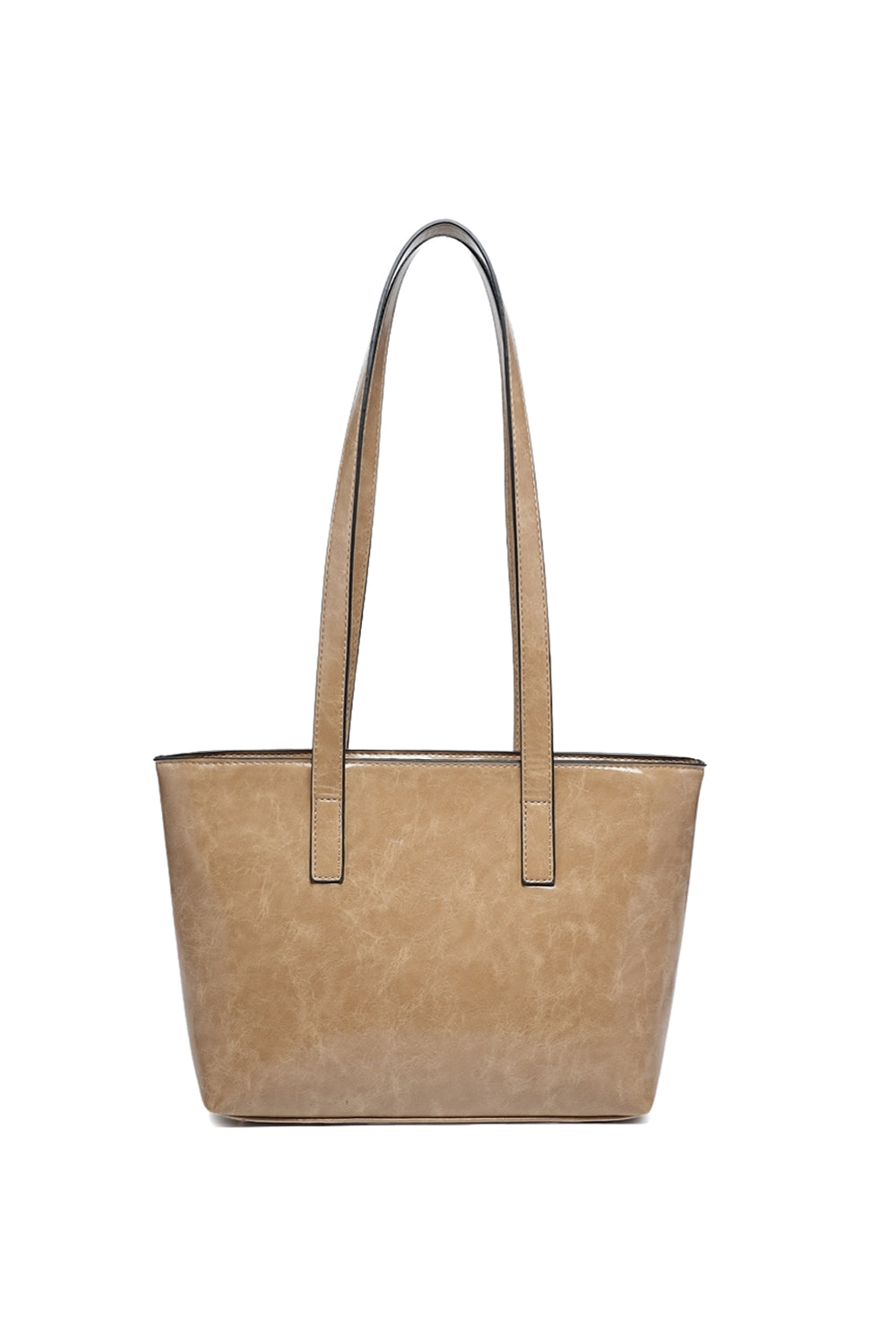 Sleek Multi-Compartment Tote Bag with Zipper in Minimalist Design