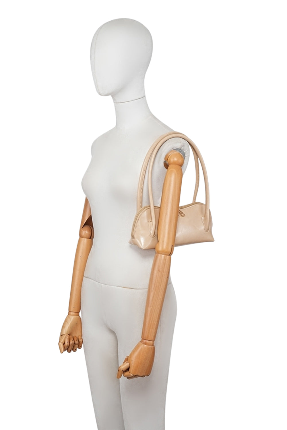Compact Shoulder Bag with Double Zipper Pockets and Sleek Design