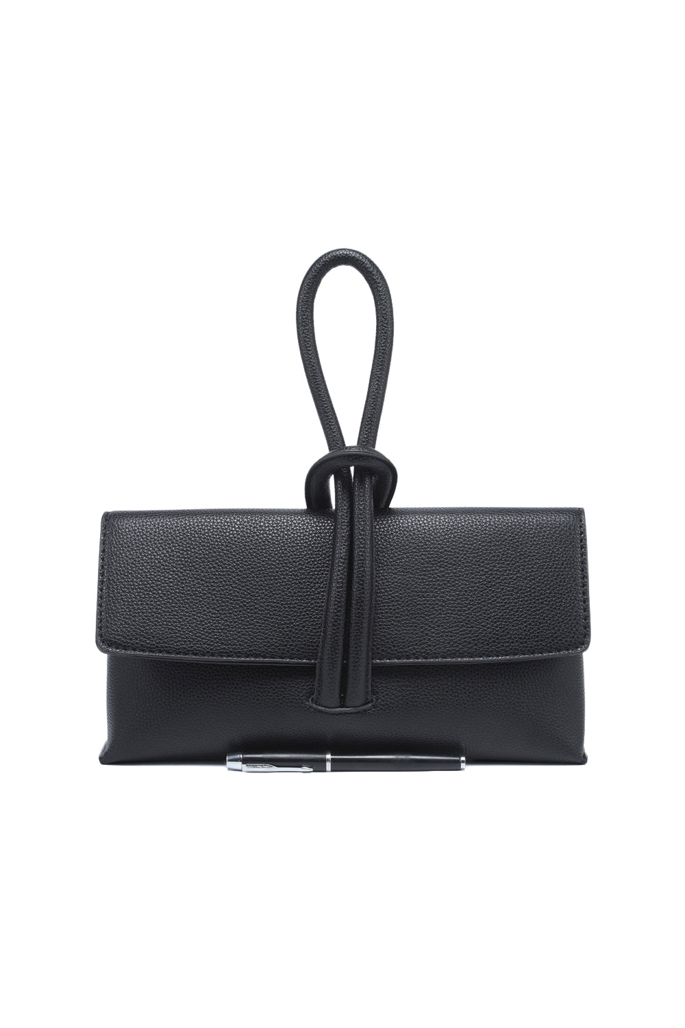 Sleek Hand Purse with Magnetic Flap and Double Interior Pockets