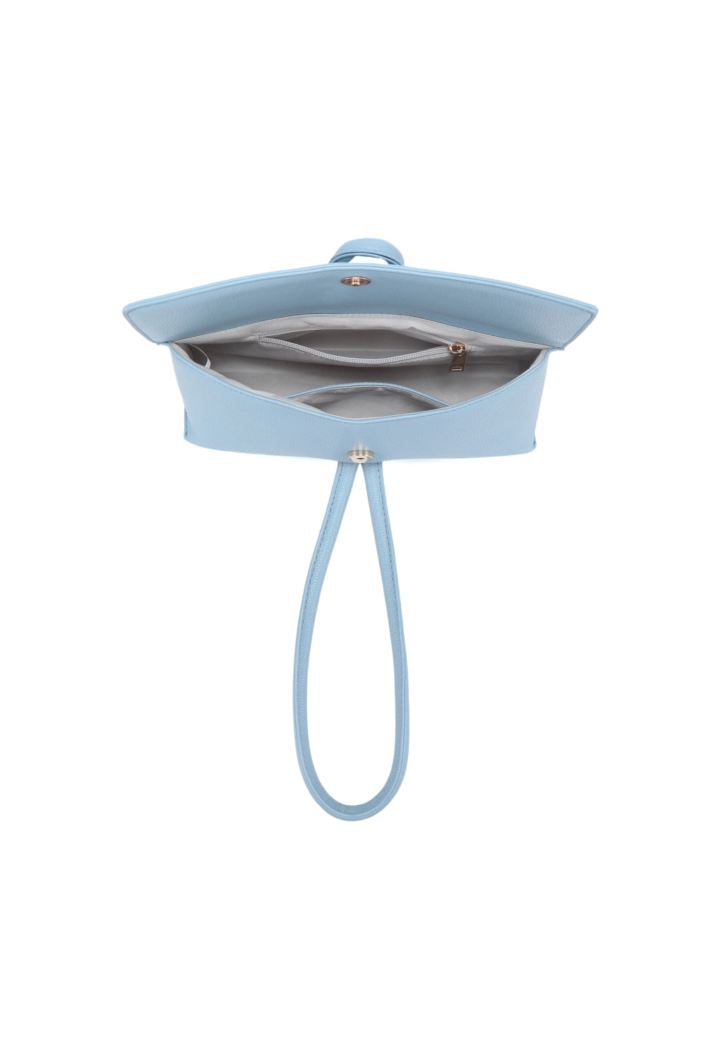Sleek Hand Purse with Magnetic Flap and Double Interior Pockets