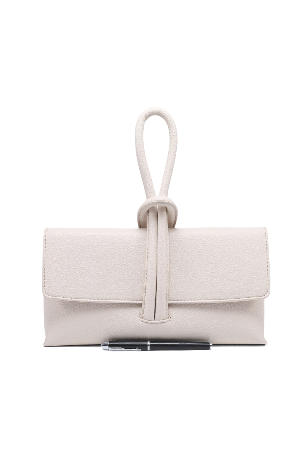 Sleek Hand Purse with Magnetic Flap and Double Interior Pockets