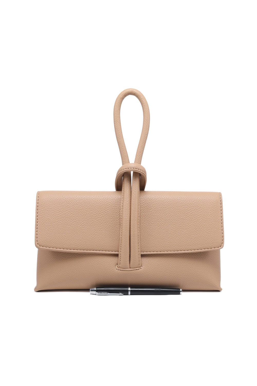 Sleek Hand Purse with Magnetic Flap and Double Interior Pockets