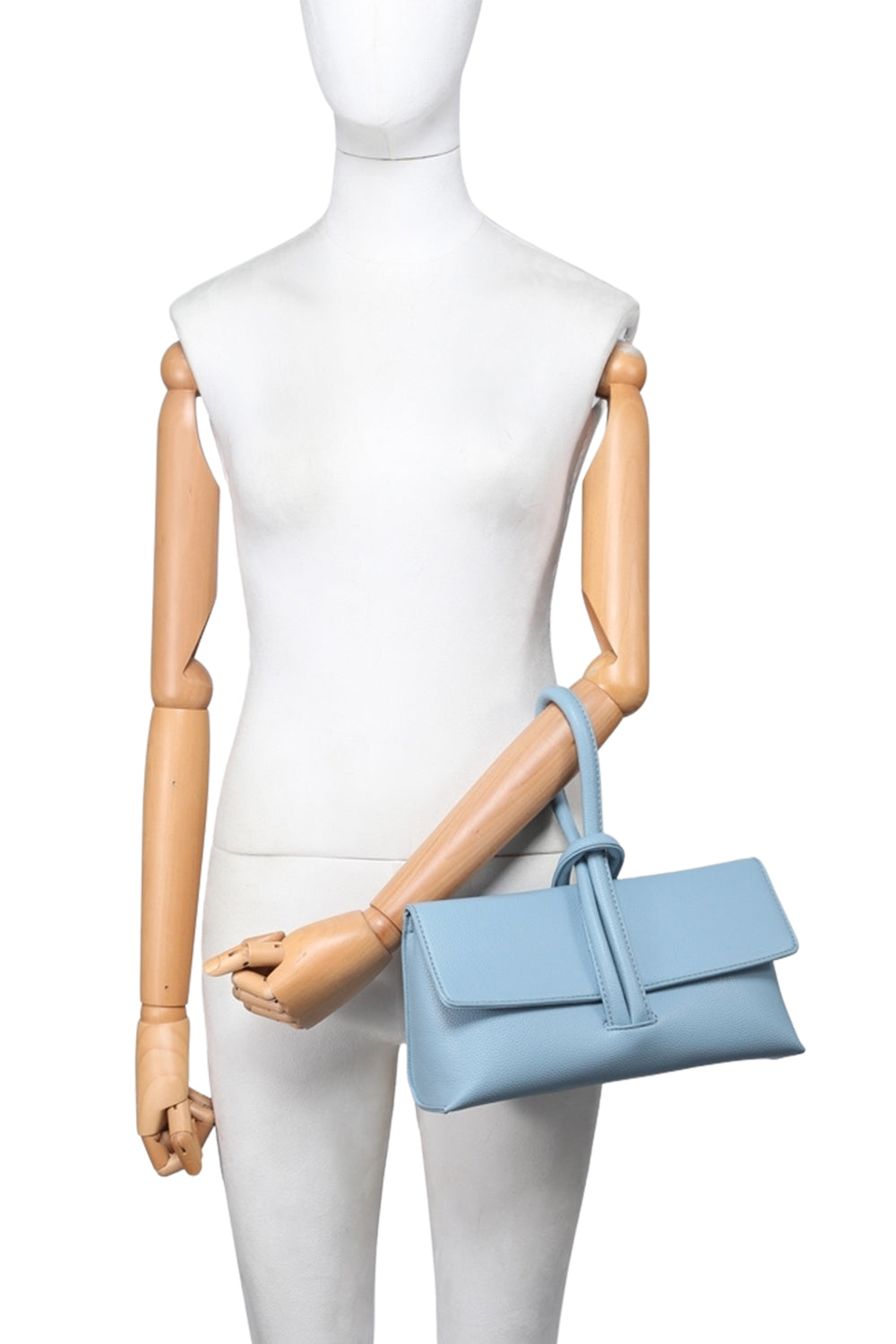 Sleek Hand Purse with Magnetic Flap and Double Interior Pockets