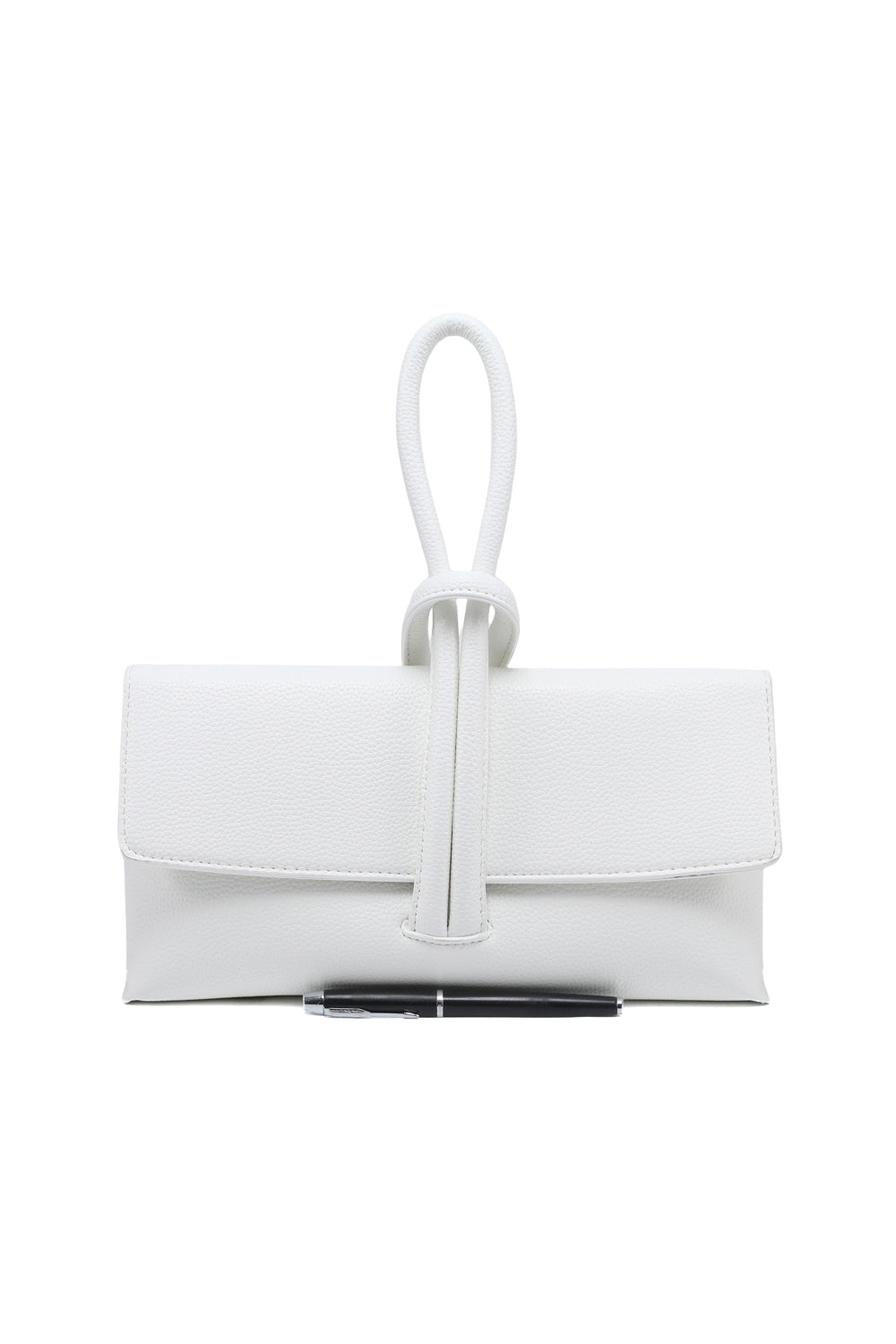 Sleek Hand Purse with Magnetic Flap and Double Interior Pockets