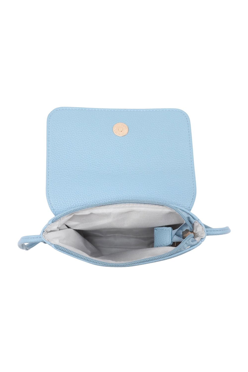 Compact Flap and Zipper Closure Solid Color Crossbody Bag for Women