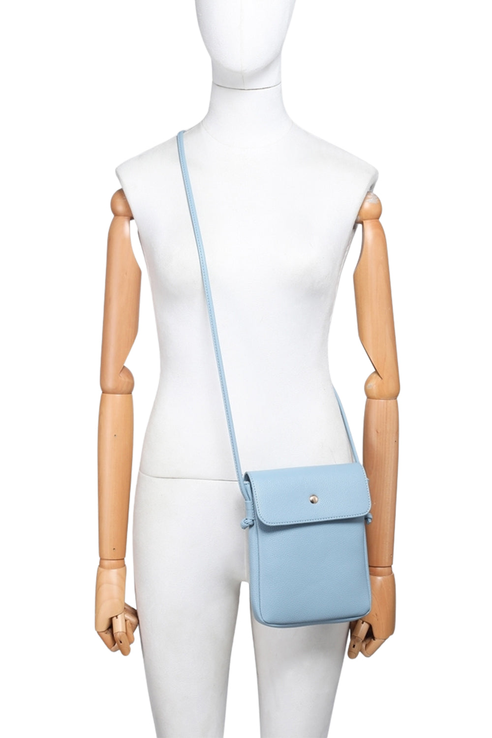 Compact Flap and Zipper Closure Solid Color Crossbody Bag for Women