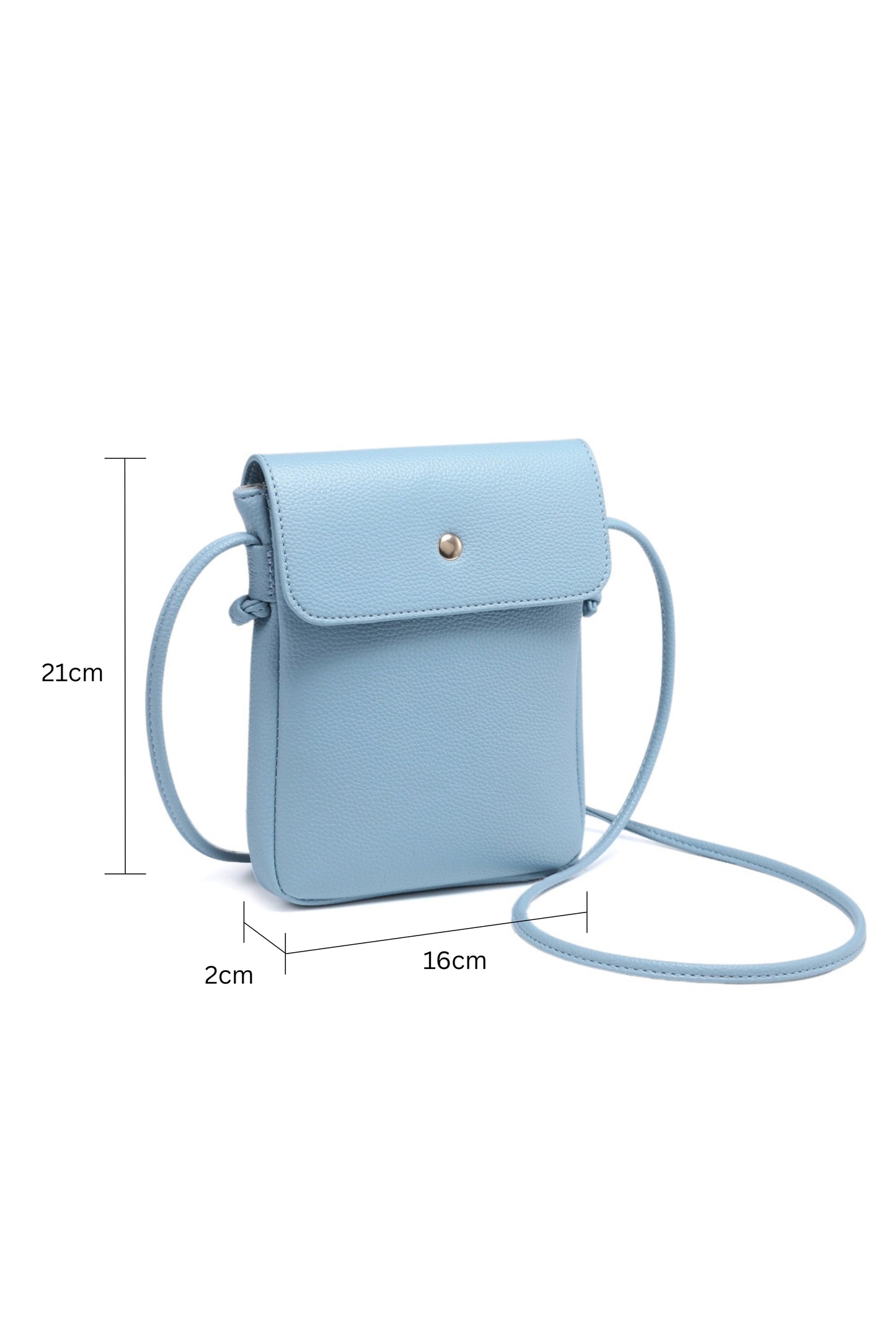 Compact Flap and Zipper Closure Solid Color Crossbody Bag for Women