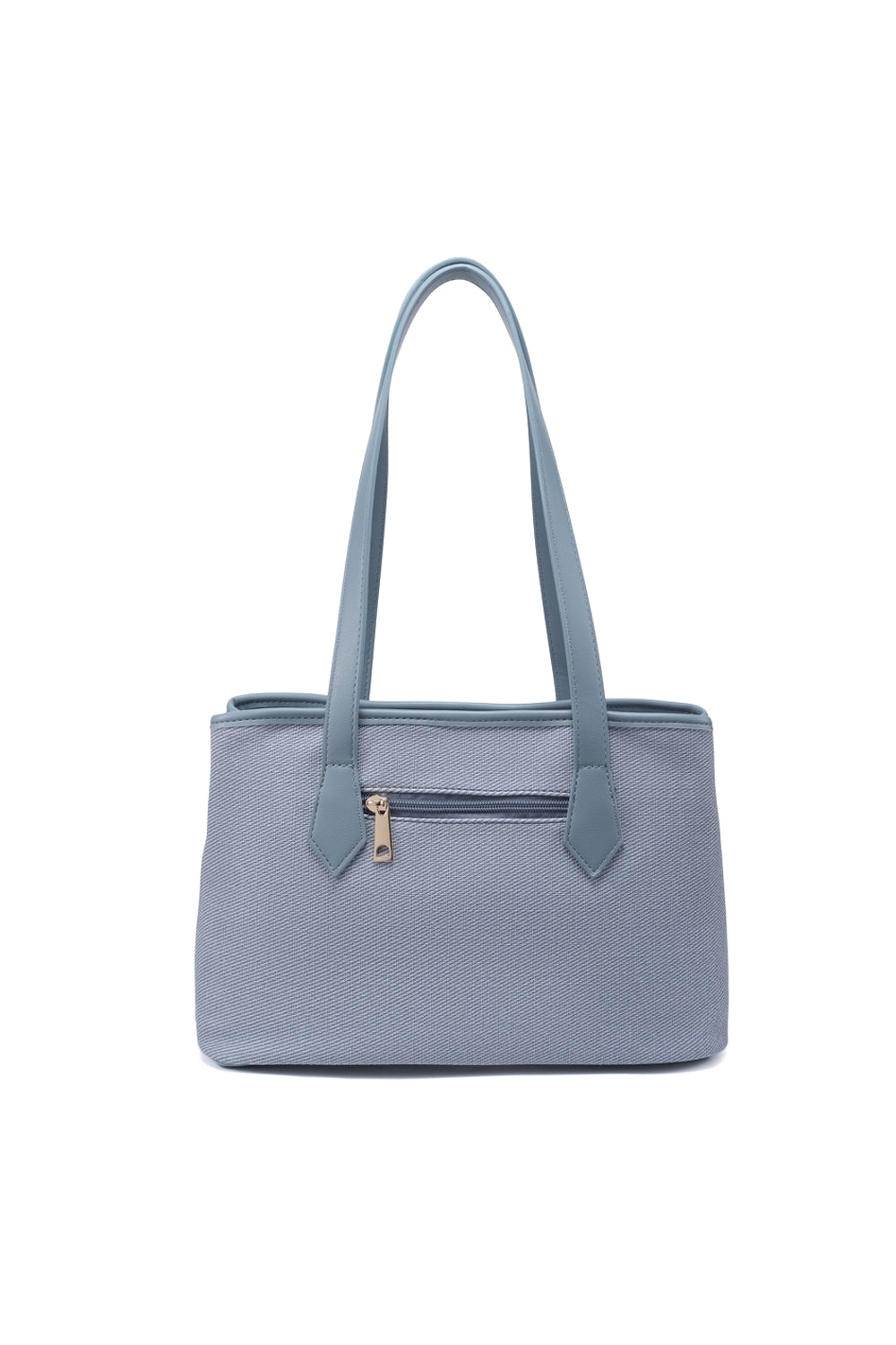 Simple Tote Bag with Back Zip Pocket and Multi Compartments