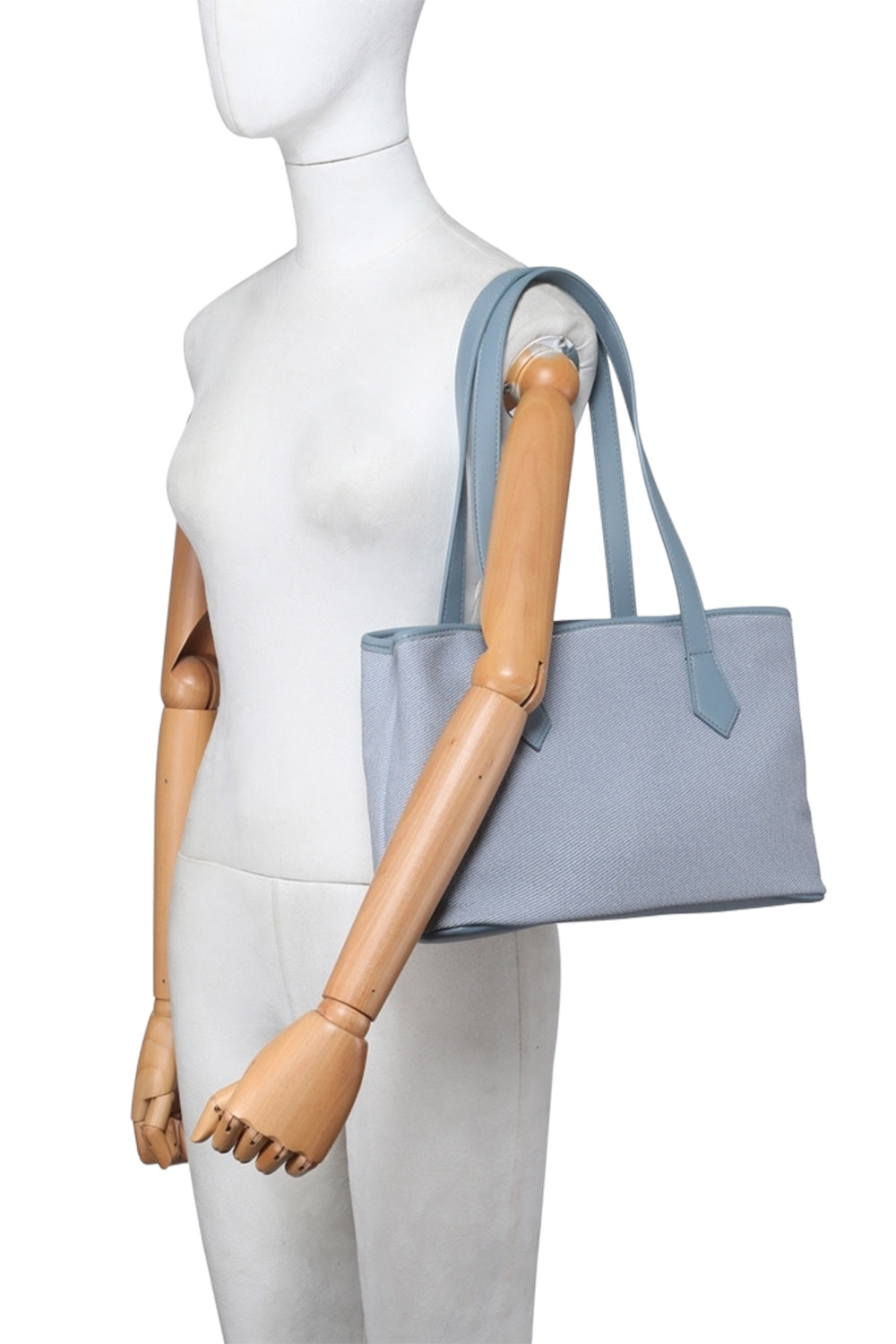 Simple Tote Bag with Back Zip Pocket and Multi Compartments