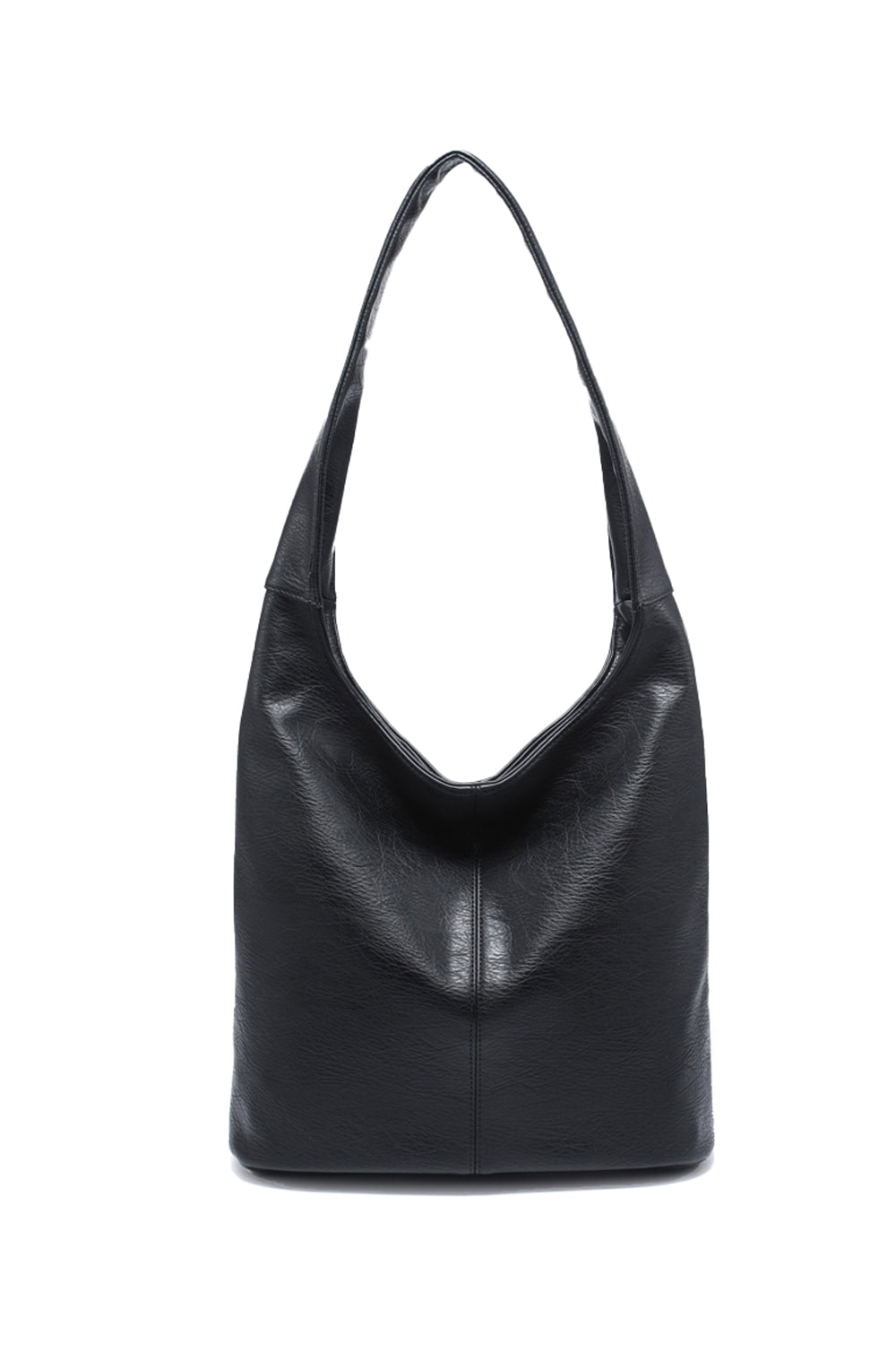 Solid Color Shoulder Bag with Zippered Closure and Spacious Design