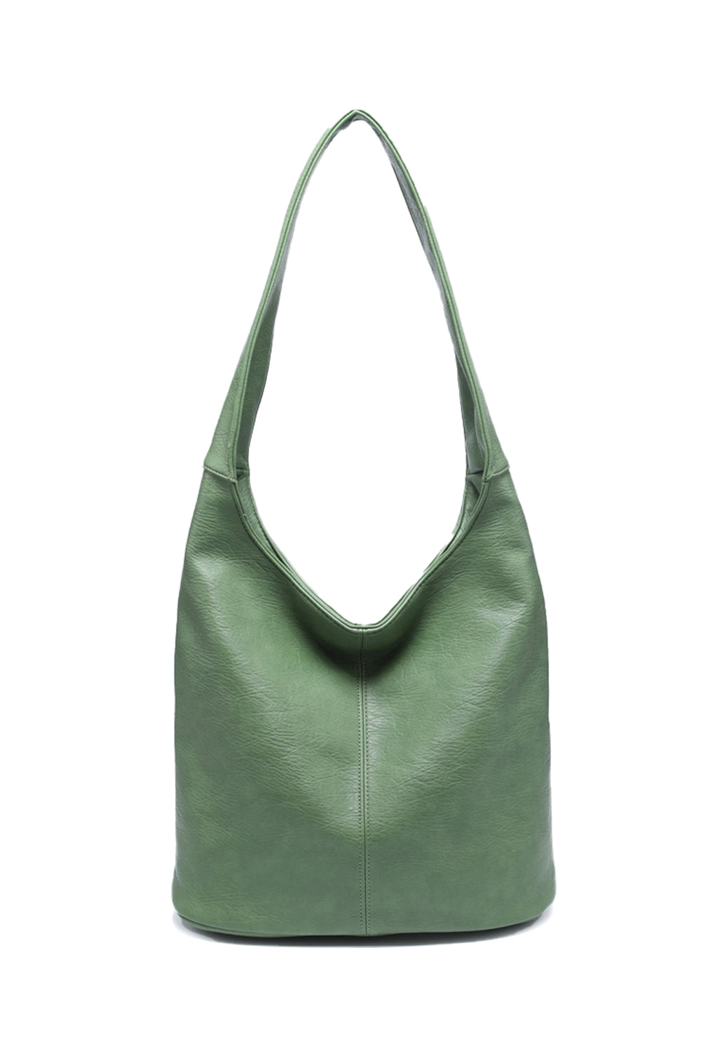 Solid Color Shoulder Bag with Zippered Closure and Spacious Design