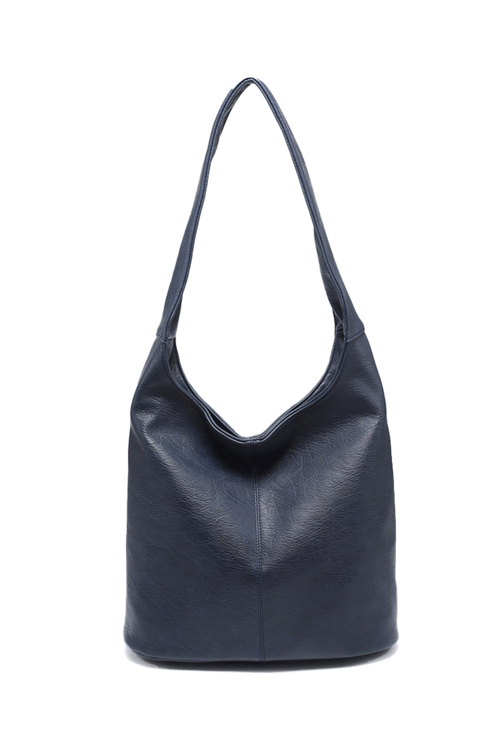 Solid Color Shoulder Bag with Zippered Closure and Spacious Design