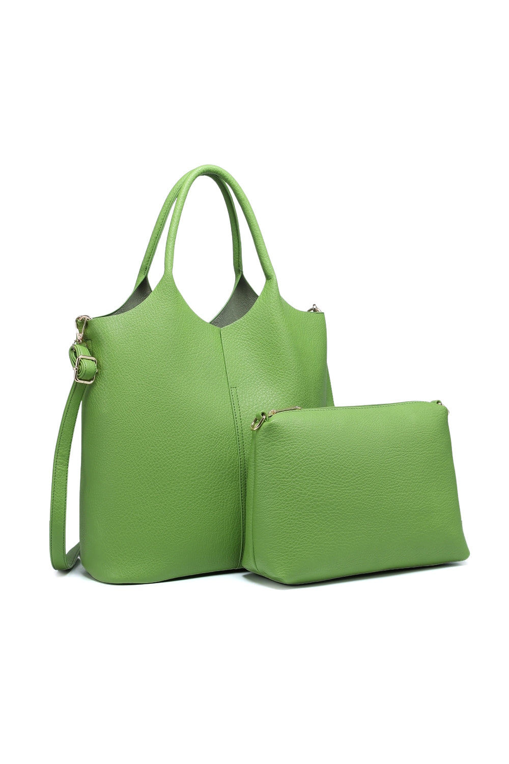 Versatile Tote Shoulder Bag with Crossbody Strap & Pouch