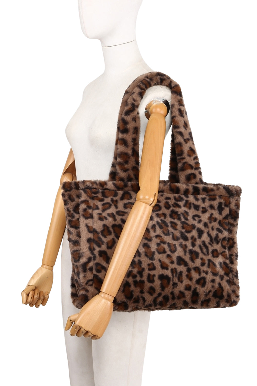 Leopard Print Tote Bag with Soft Shoulder Handle Design