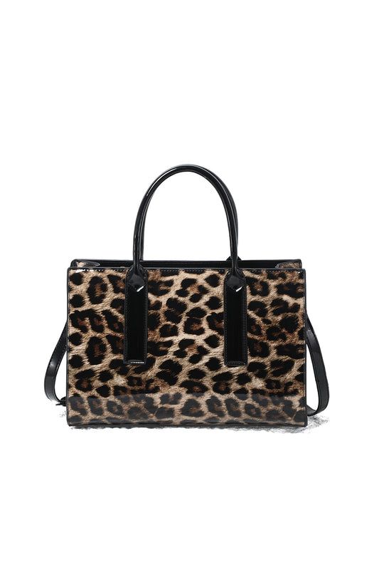 Animal Print Tote Bag with Top Handles and Spacious Interior