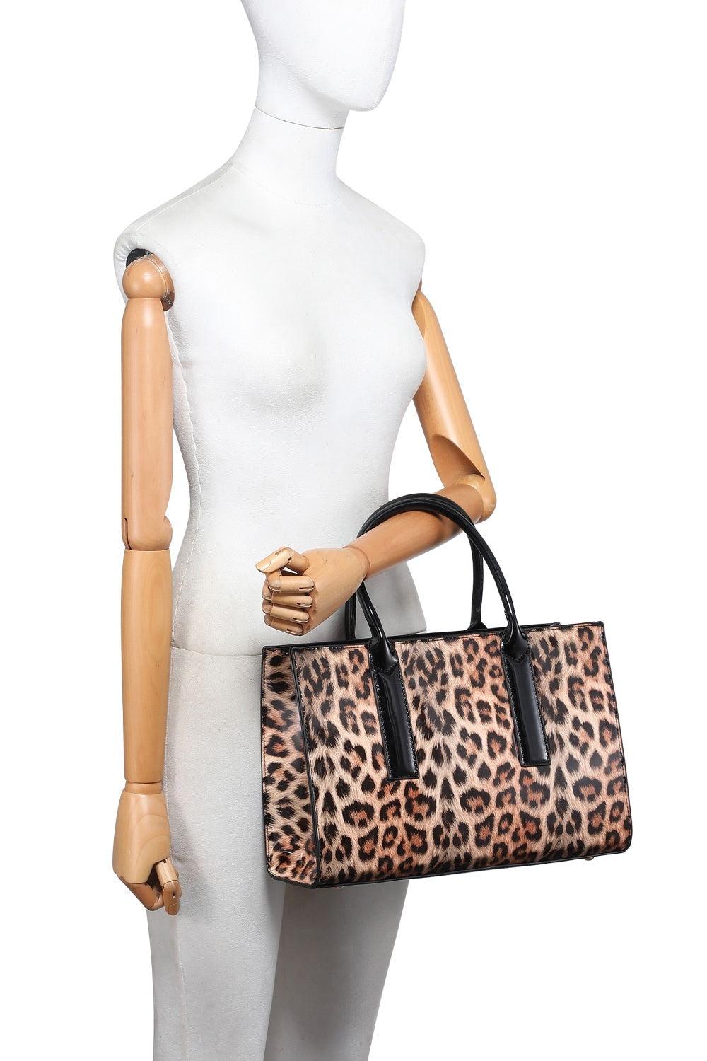 Animal Print Tote Bag with Top Handles and Spacious Interior