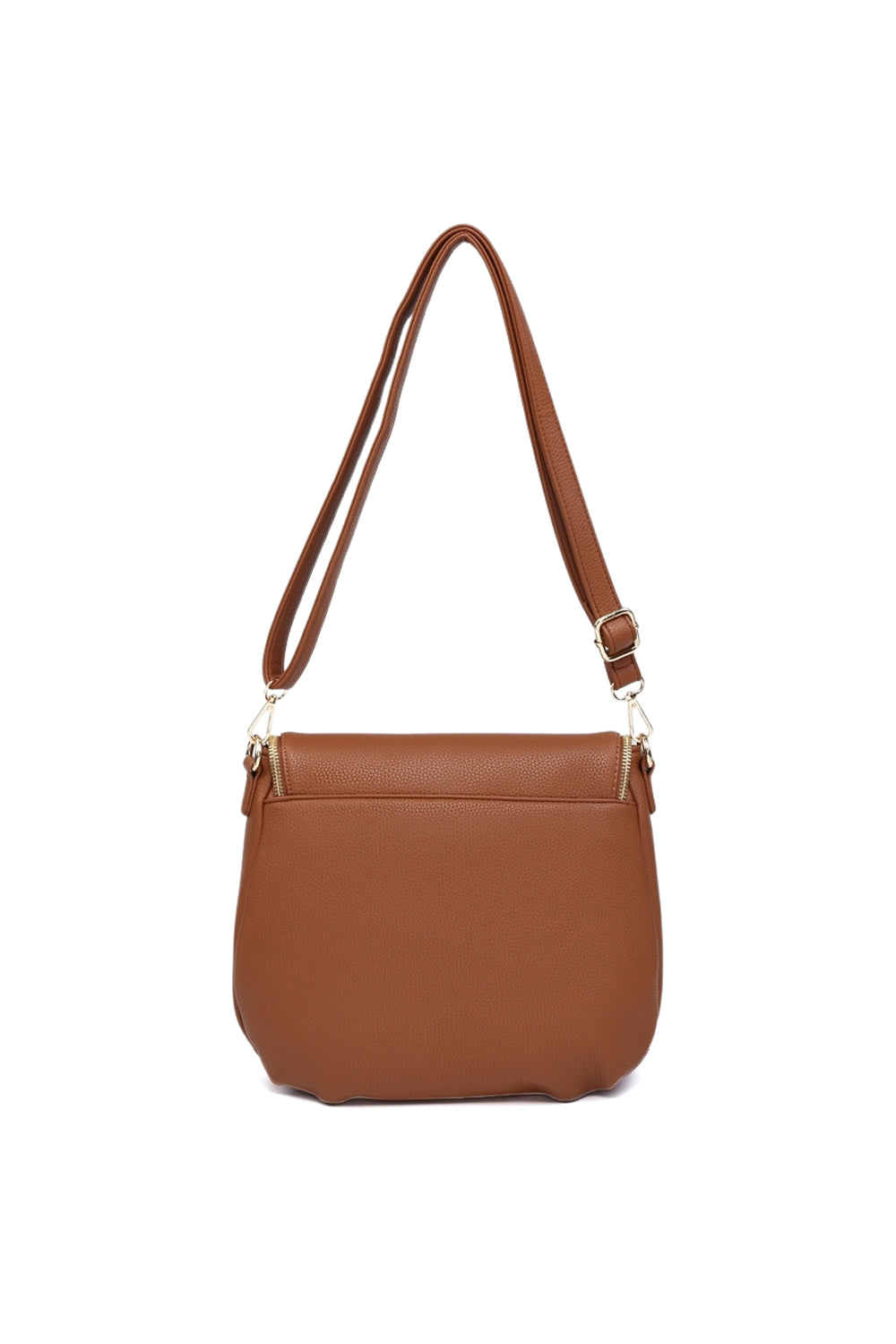 Tassel Flap Shoulder Bag with Adjustable Strap and Inner Pocket