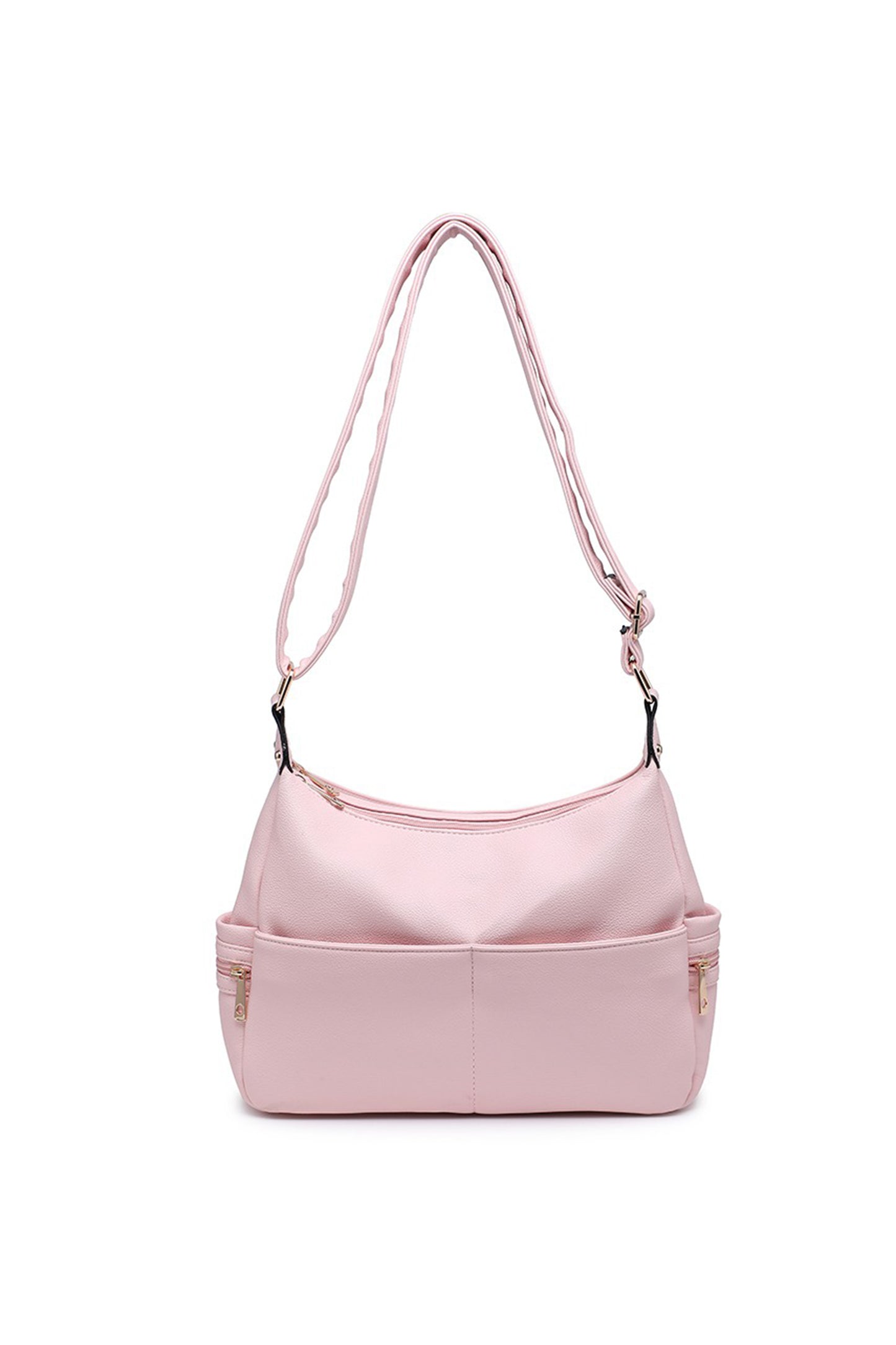 Multi Pocket and Compartment Crossbody Bag with Zip Closure