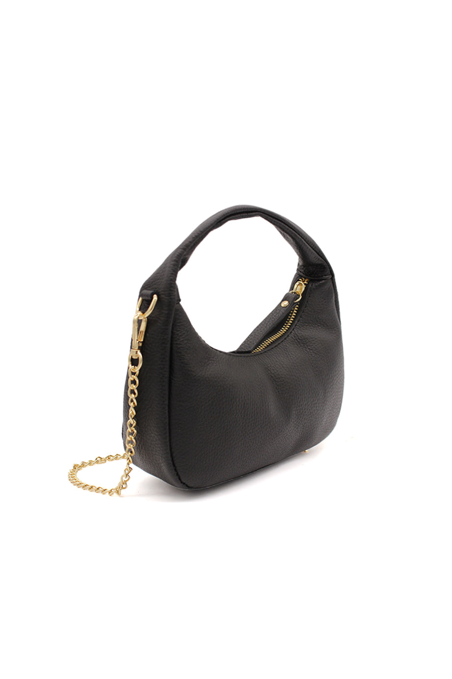 Chic Genuine Italian Leather Crossbody Bag with Elegant Chain Strap