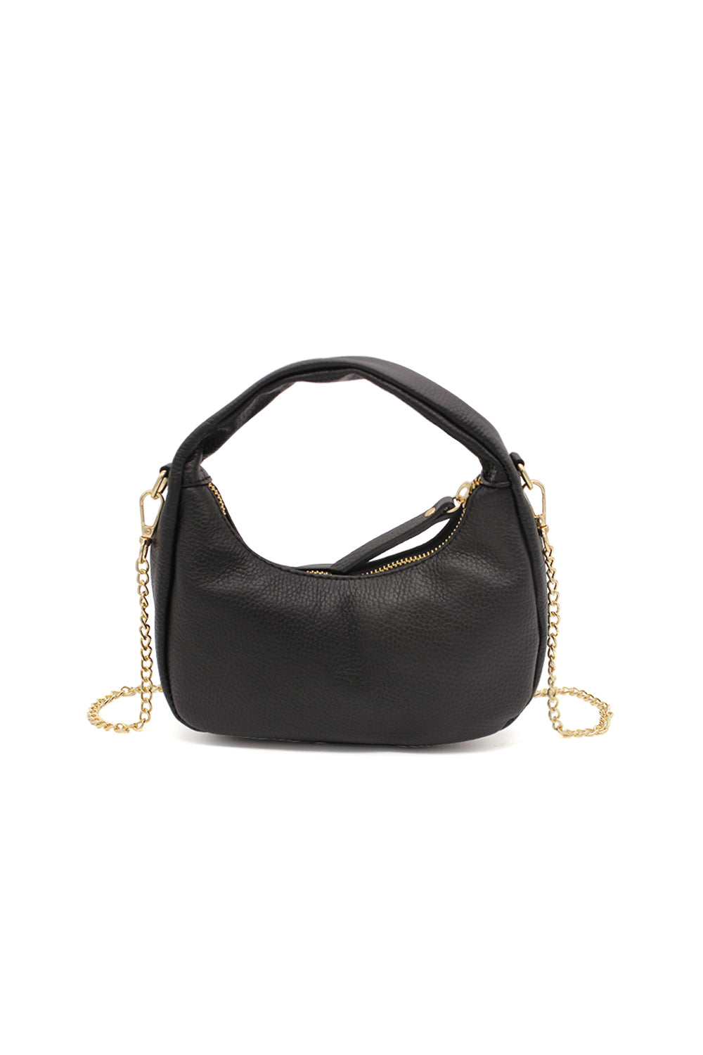 Chic Genuine Italian Leather Crossbody Bag with Elegant Chain Strap