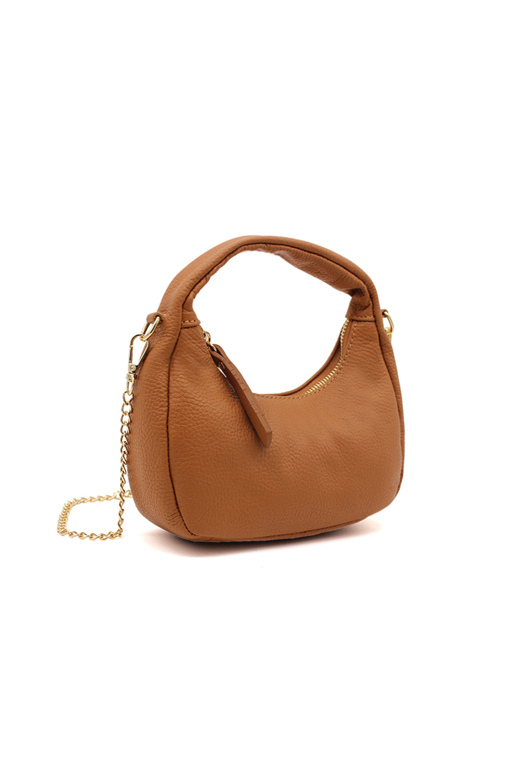 Chic Genuine Italian Leather Crossbody Bag with Elegant Chain Strap