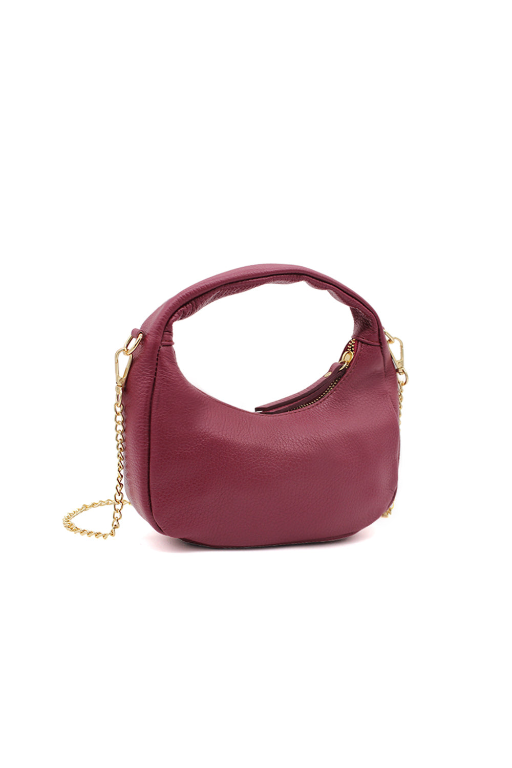 Chic Genuine Italian Leather Crossbody Bag with Elegant Chain Strap