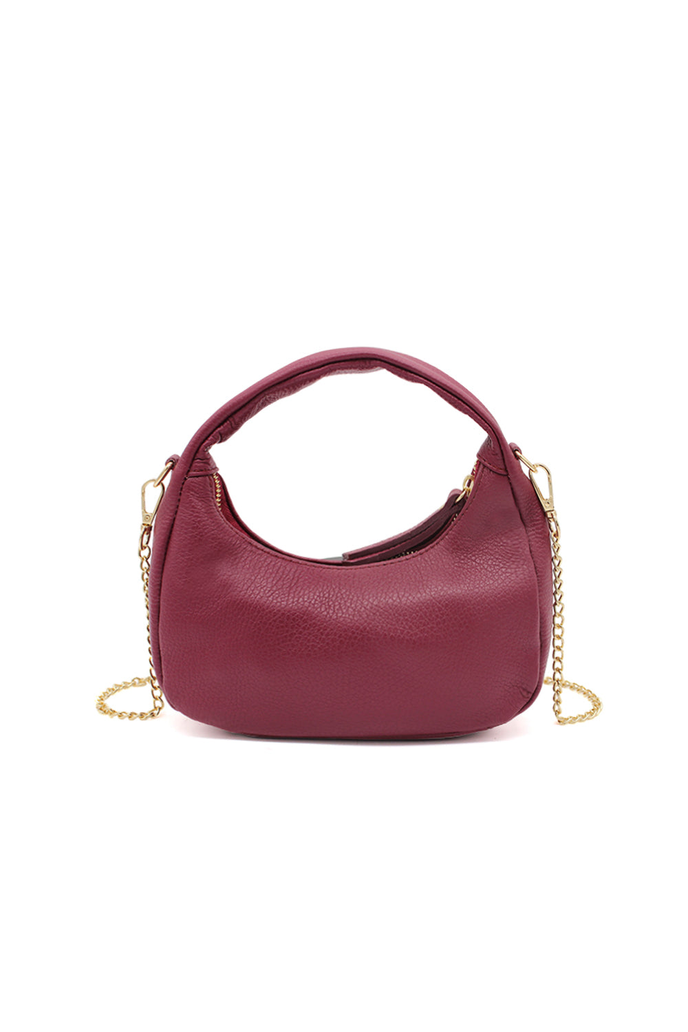 Chic Genuine Italian Leather Crossbody Bag with Elegant Chain Strap