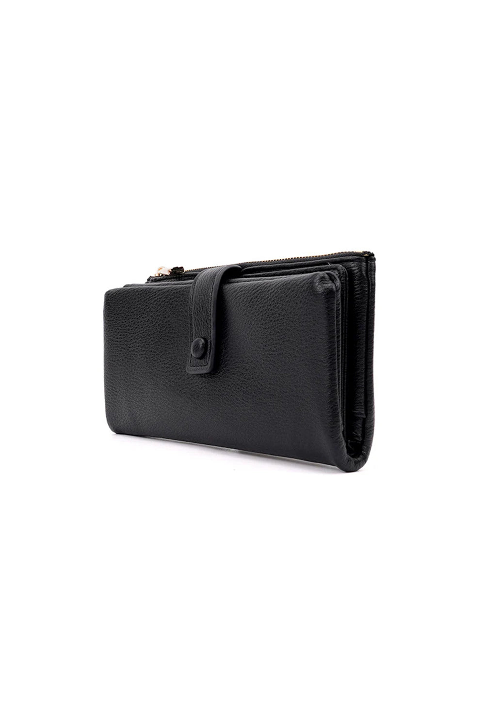 Zipper Closure Wallet with Multiple Card Slots and Compartments