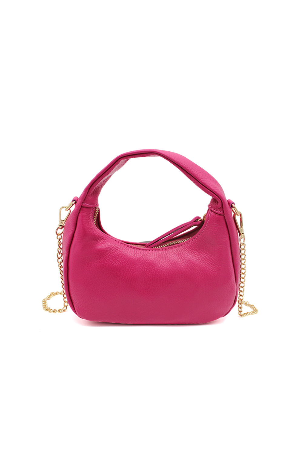 Chic Genuine Italian Leather Crossbody Bag with Elegant Chain Strap
