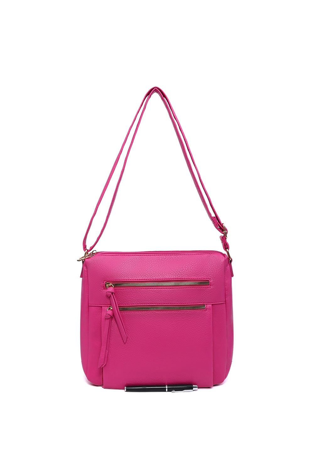 Multi-Pocket Crossbody Bag with Adjustable Shoulder Strap