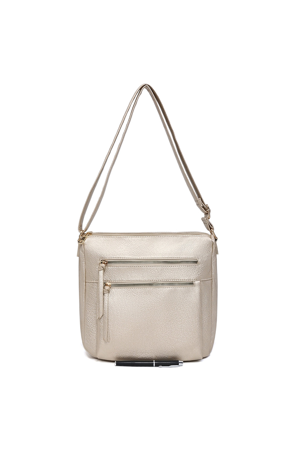 Multi-Pocket Crossbody Bag with Adjustable Shoulder Strap