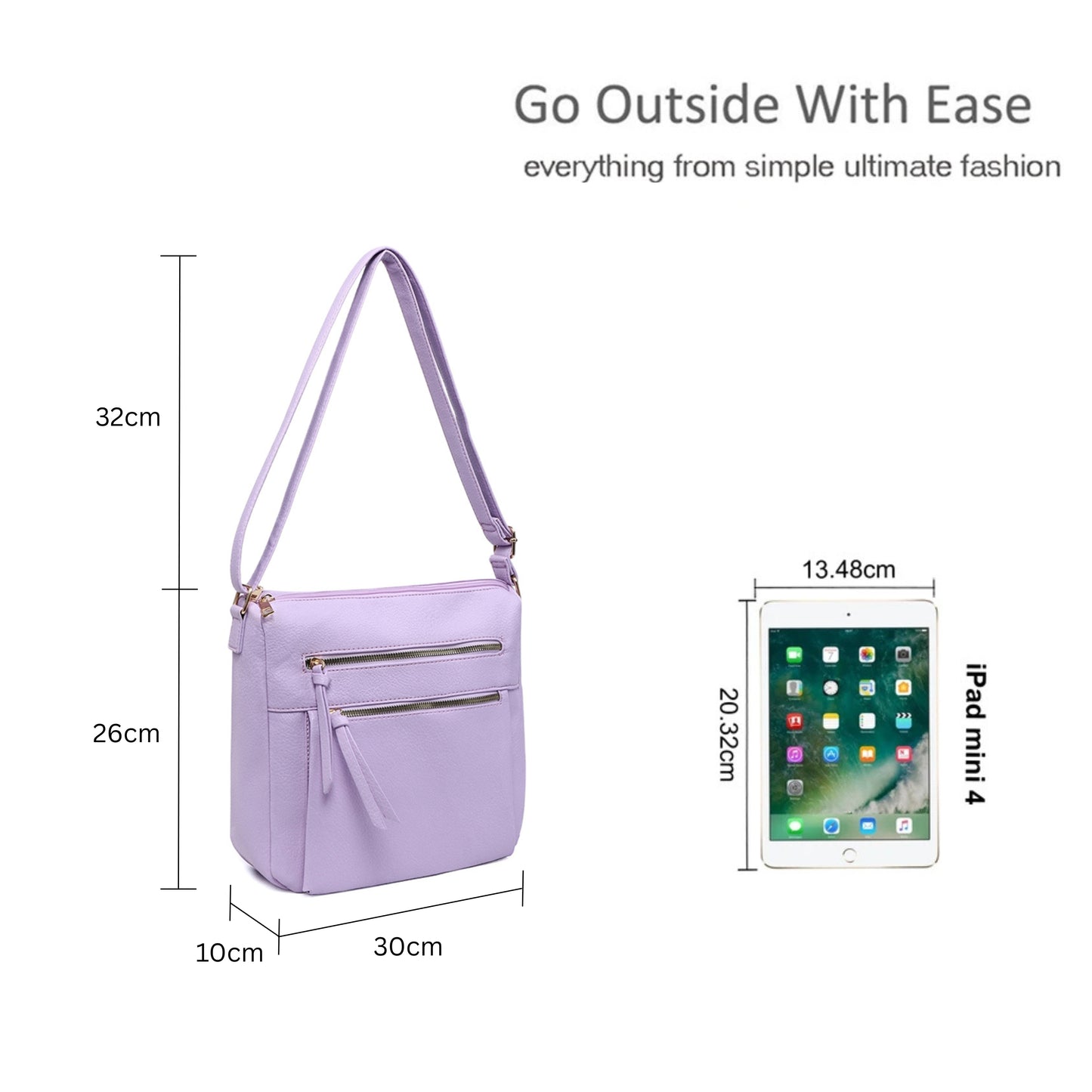 Multi-Pocket Crossbody Bag with Adjustable Shoulder Strap